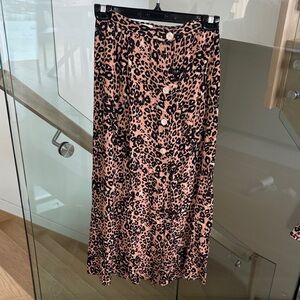 Wilfred Leopard Print A-Line Skirt